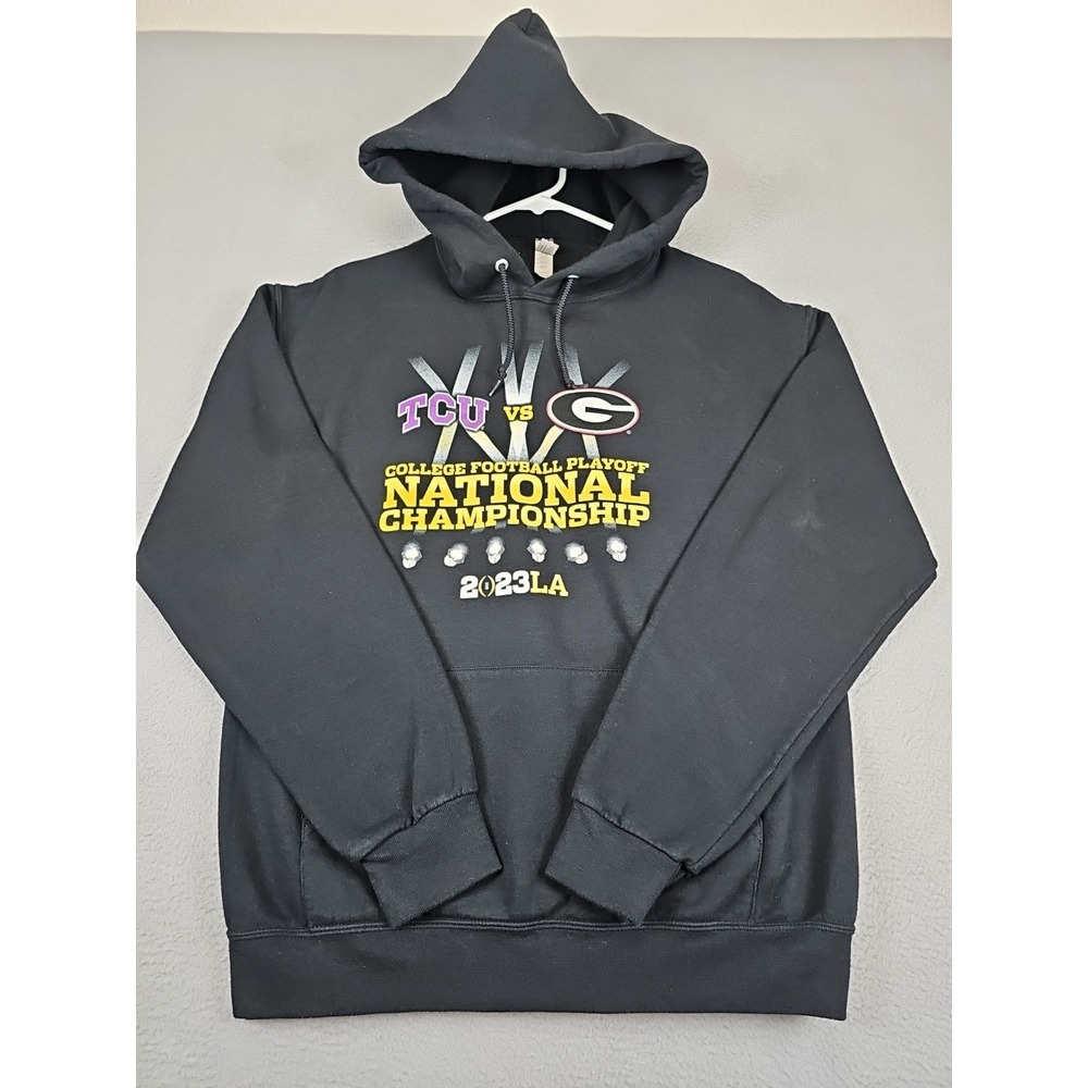 2023 College Football National Championship Game Hoodie Medium Georgia Vs. TCU